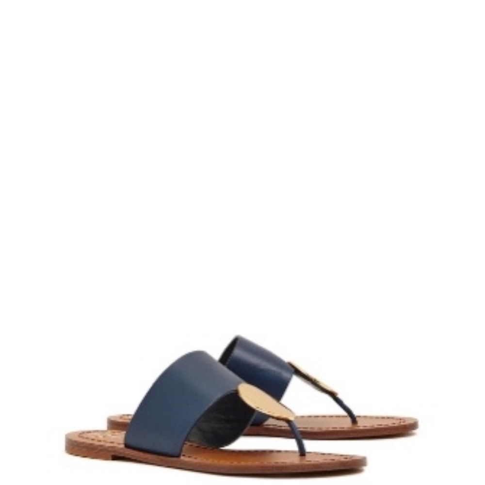 Tory Burch Patos Disc Flat Sandal navy/gold
